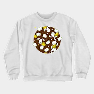 Cats ♥ Dogs - brown-green Crewneck Sweatshirt